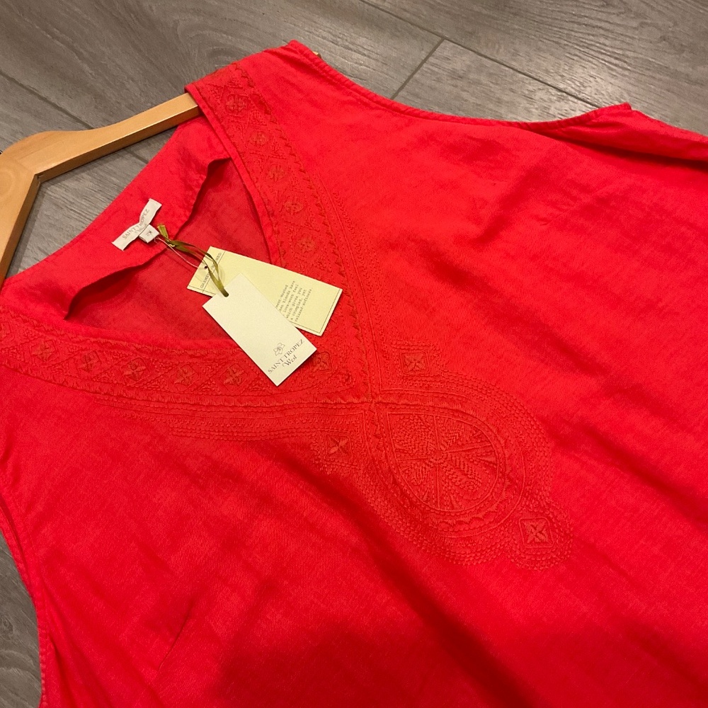 Saint Tropez West Sleeveless Red Top Size 2X NWT - Picture 8 of 12